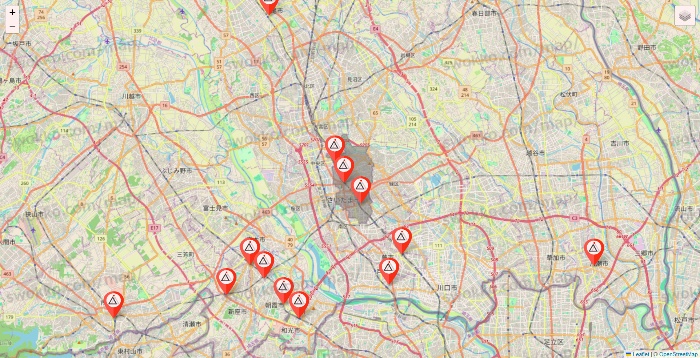 埼玉県のかたぎり塾の店舗地図