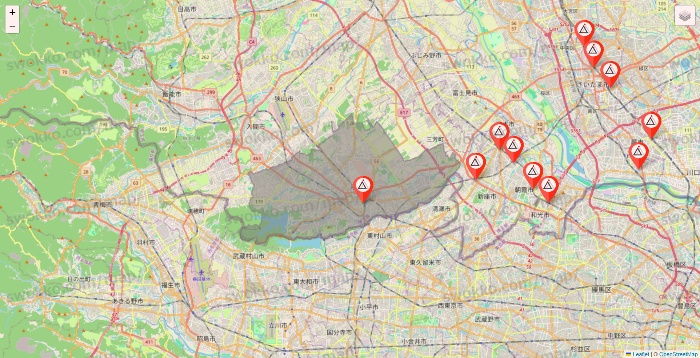 埼玉県のかたぎり塾の店舗地図