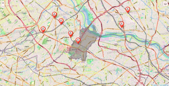 埼玉県のかたぎり塾の店舗地図