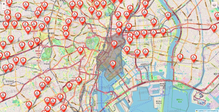 東京都のかたぎり塾の店舗地図