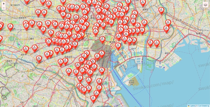 東京都のかたぎり塾の店舗地図