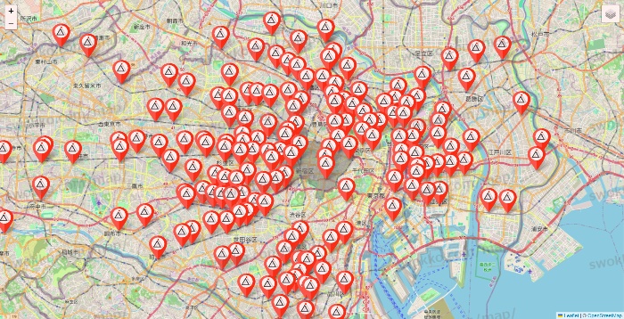 東京都のかたぎり塾の店舗地図