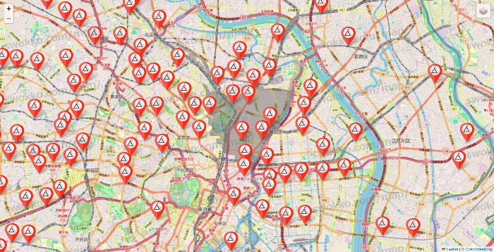 東京都のかたぎり塾の店舗地図