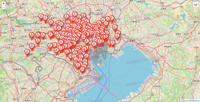 東京都のかたぎり塾の店舗地図