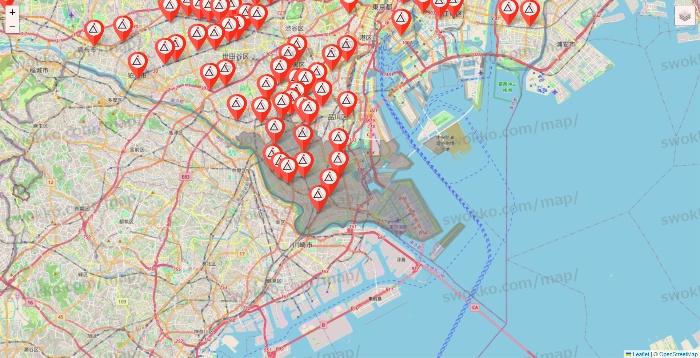 東京都のかたぎり塾の店舗地図