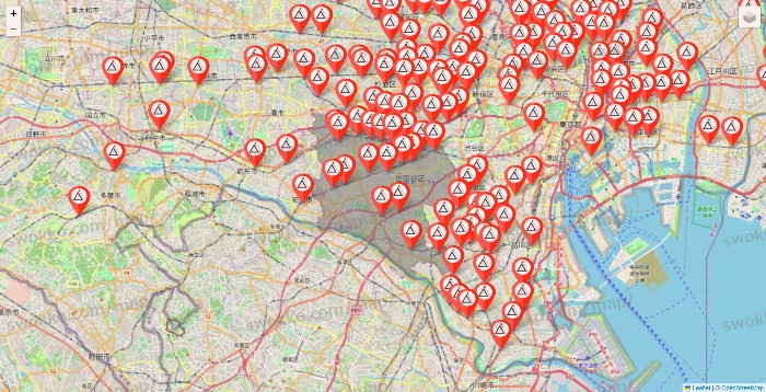 東京都のかたぎり塾の店舗地図