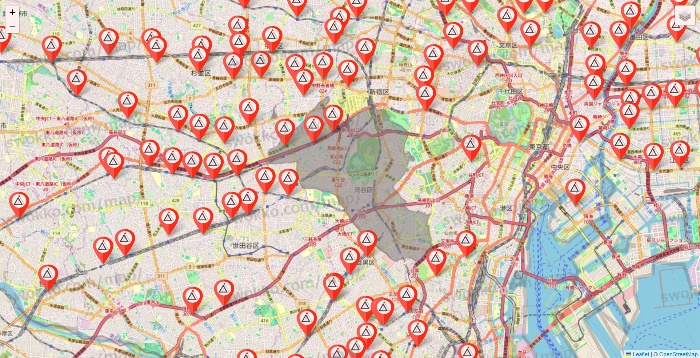 東京都のかたぎり塾の店舗地図
