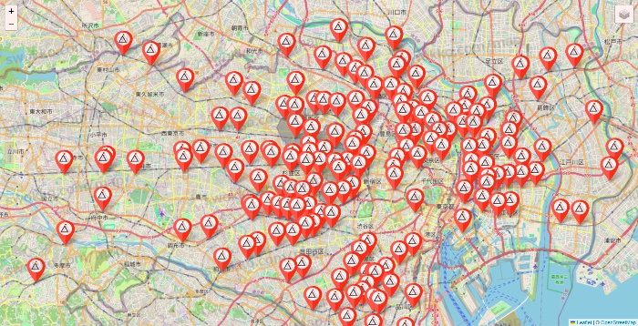 東京都のかたぎり塾の店舗地図
