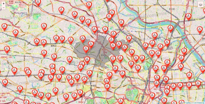 東京都のかたぎり塾の店舗地図