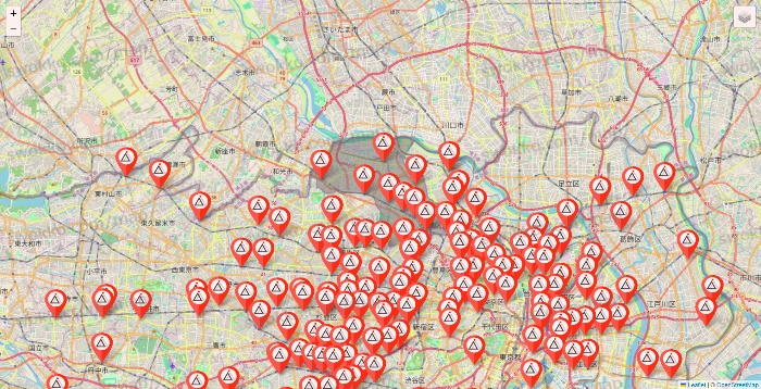 東京都のかたぎり塾の店舗地図