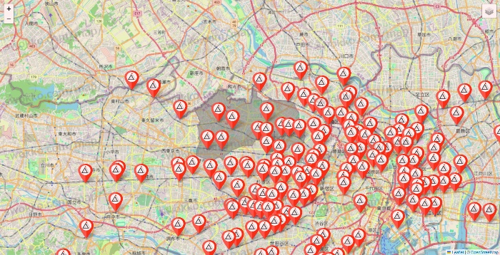 東京都のかたぎり塾の店舗地図