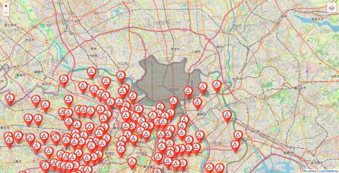 東京都のかたぎり塾の店舗地図