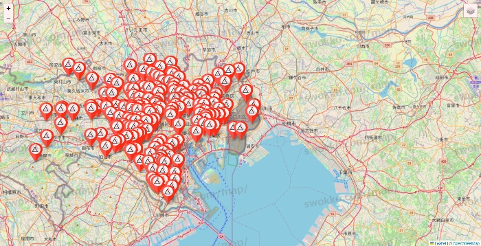 東京都のかたぎり塾の店舗地図