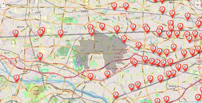 東京都のかたぎり塾の店舗地図