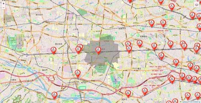 東京都のかたぎり塾の店舗地図