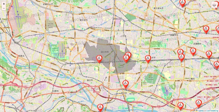 東京都のかたぎり塾の店舗地図