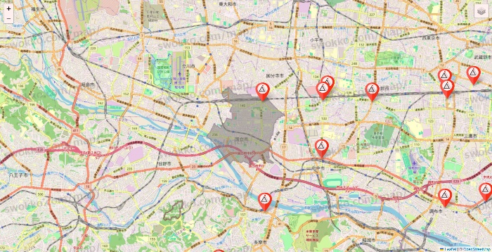 東京都のかたぎり塾の店舗地図