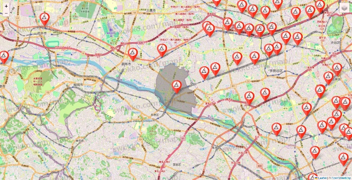 東京都のかたぎり塾の店舗地図