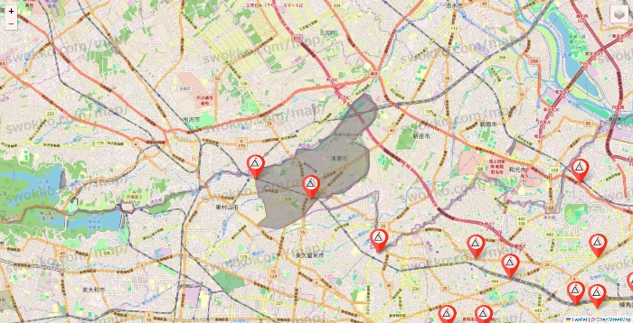東京都のかたぎり塾の店舗地図