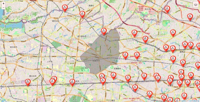東京都のかたぎり塾の店舗地図