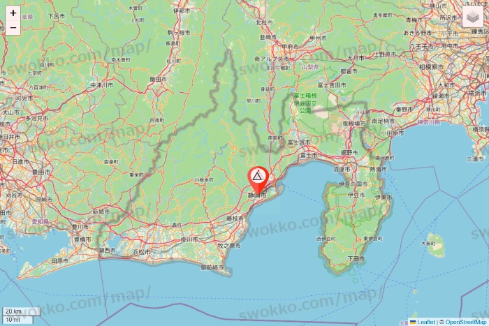 静岡県のかたぎり塾の店舗地図