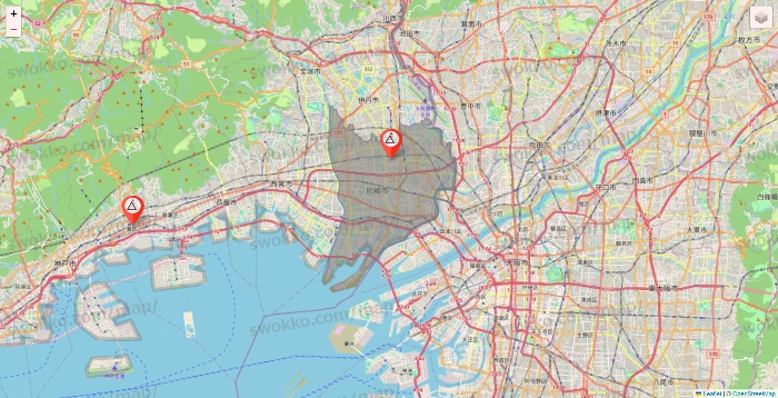兵庫県のかたぎり塾の店舗地図