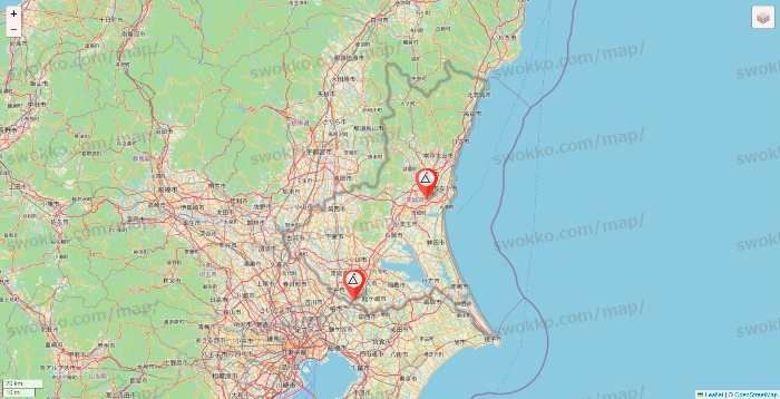 茨城県のかたぎり塾の店舗地図