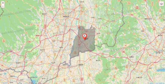 栃木県のかたぎり塾の店舗地図