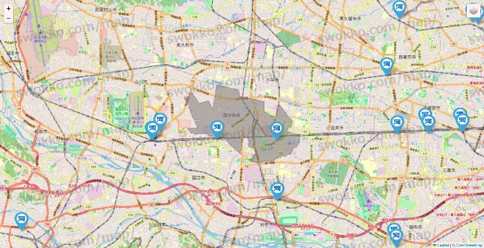 東京都の河合塾の校舎地図