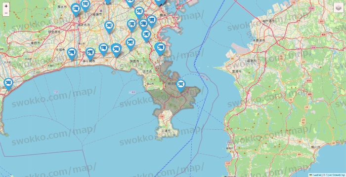 神奈川県の河合塾の校舎地図