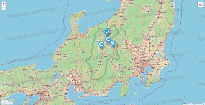 長野県の河合塾の店舗地図