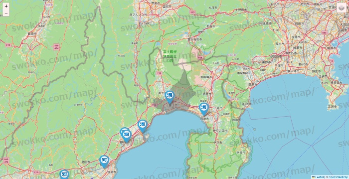 静岡県の河合塾の校舎地図