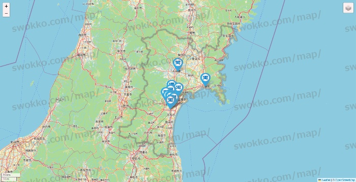 宮城県の河合塾の店舗地図