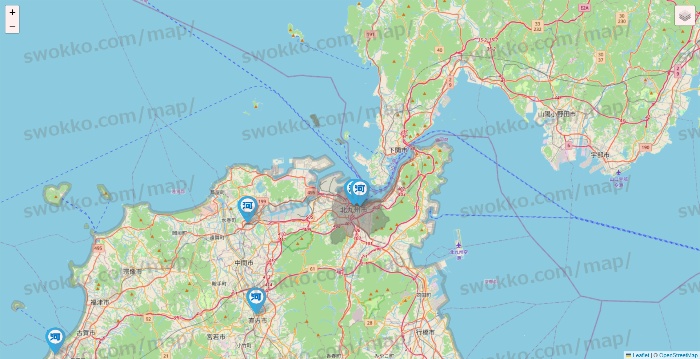 福岡県の河合塾の校舎地図