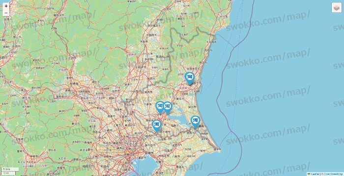 茨城県の河合塾の店舗地図