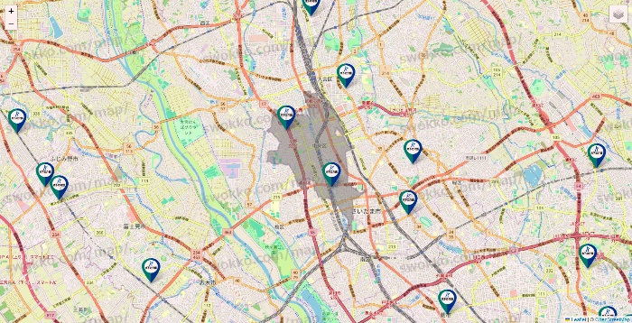 埼玉県の木下の介護の施設地図