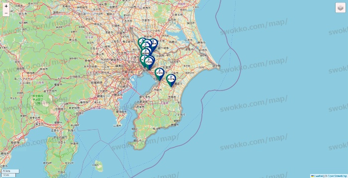 千葉県の木下の介護の店舗地図