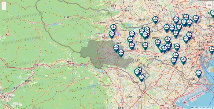 東京都の木下の介護の施設地図