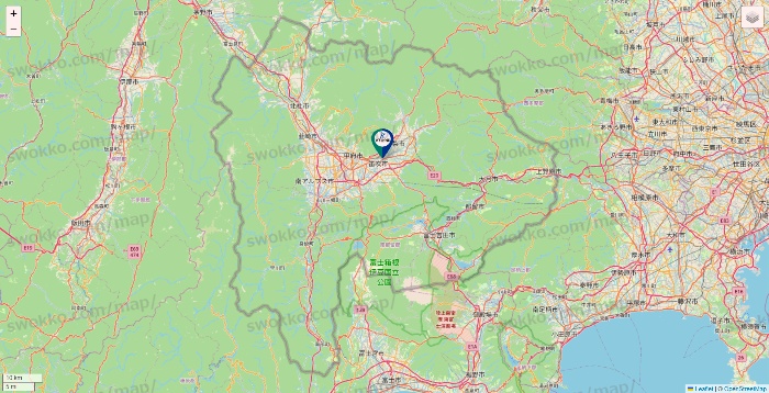 山梨県の木下の介護の施設地図