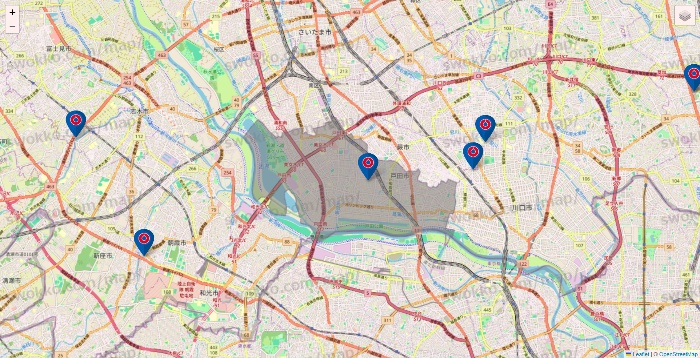 埼玉県のコーナンの店舗地図