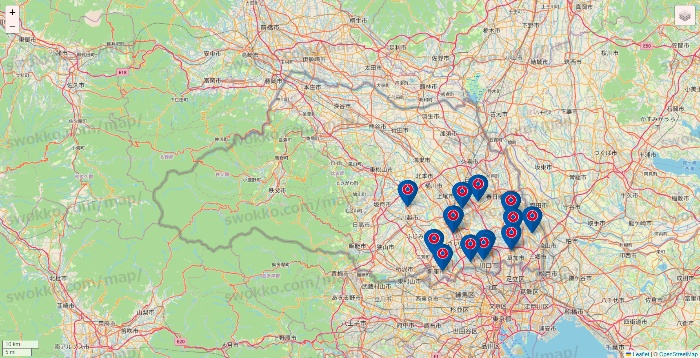 埼玉県のコーナンの店舗地図