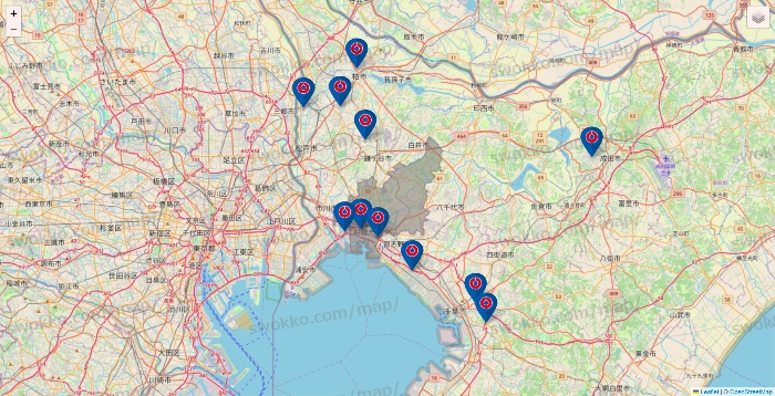 千葉県のコーナンの店舗地図