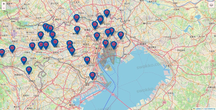 東京都のコーナンの店舗地図