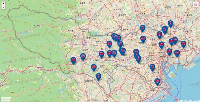 東京都のコーナンの店舗地図