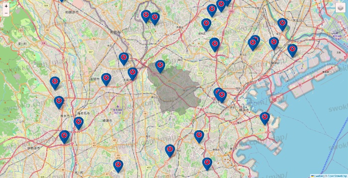 神奈川県のコーナンの店舗地図