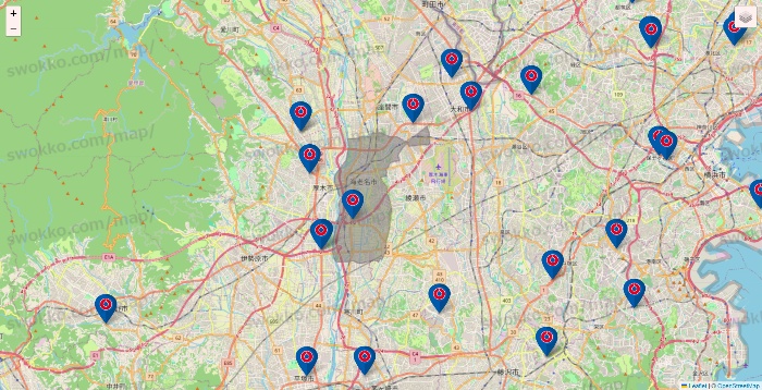 神奈川県のコーナンの店舗地図