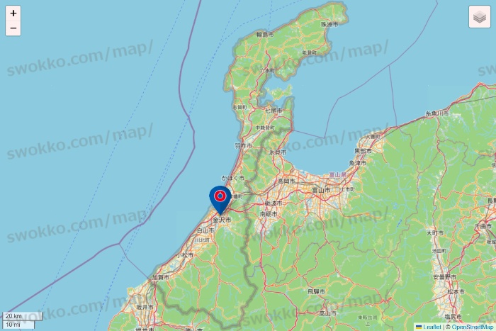 石川県のコーナンの店舗地図
