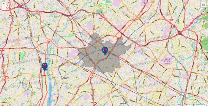 愛知県のコーナンの店舗地図