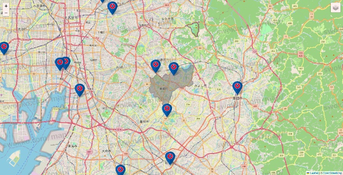 愛知県のコーナンの店舗地図