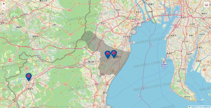 三重県のコーナンの店舗地図